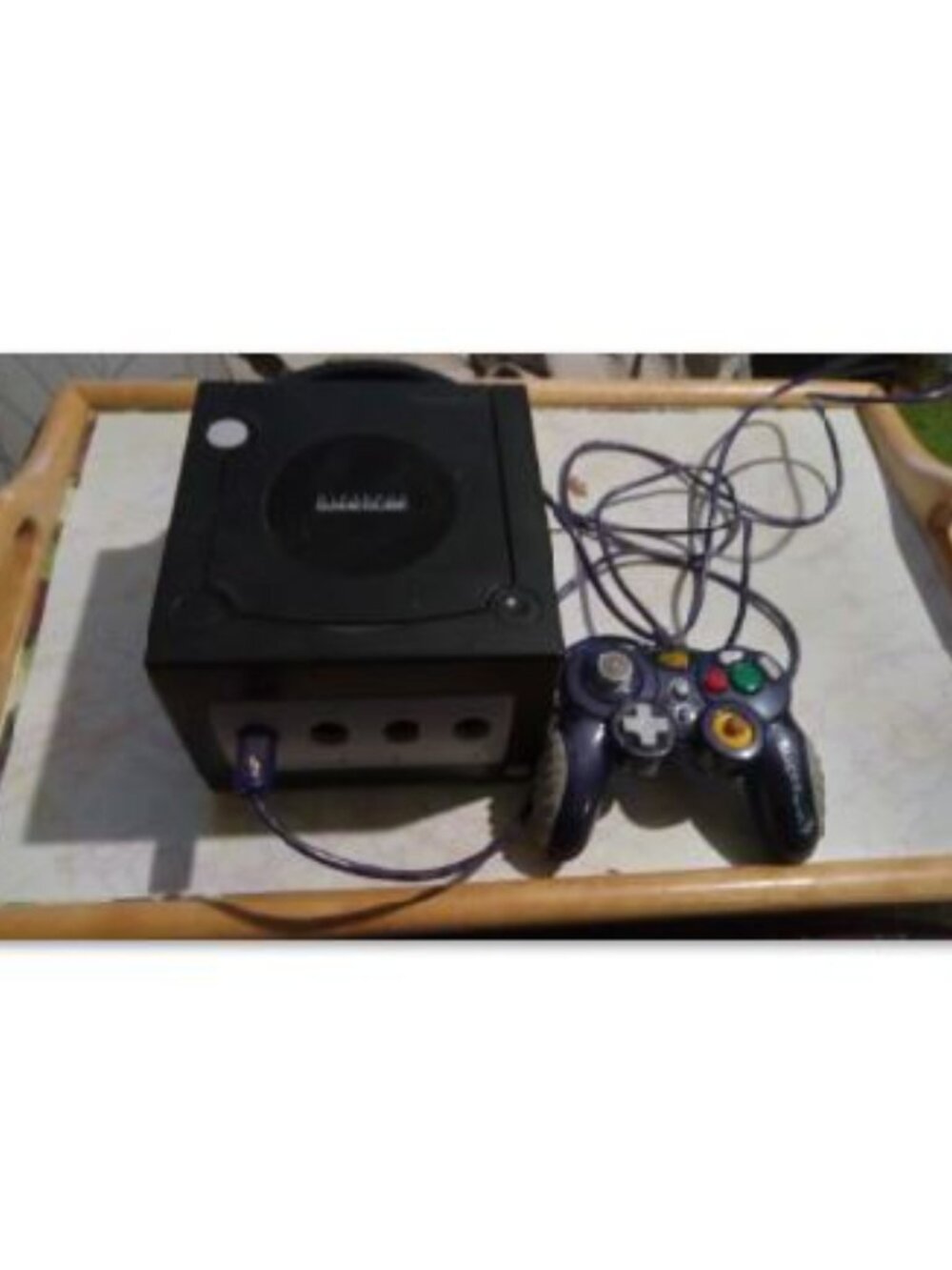 Gamecube Black Console Tested System + Controller NO CABLES